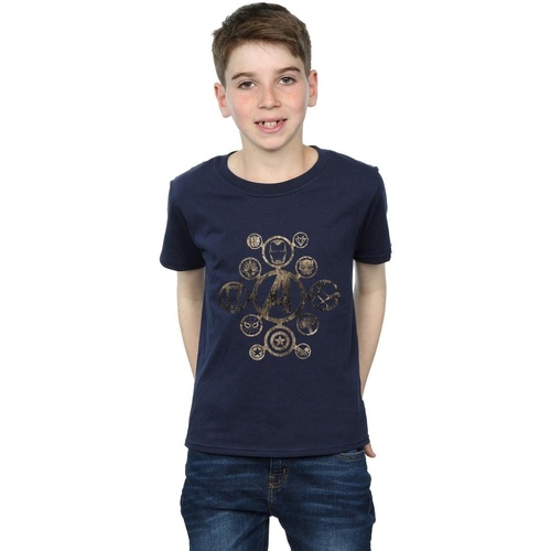 Abbigliamento Bambino T-shirt maniche corte Marvel Avengers Infinity War Icons Blu