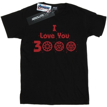 Abbigliamento Donna T-shirts a maniche lunghe Marvel Avengers Endgame I Love You 3000 Circuits Nero