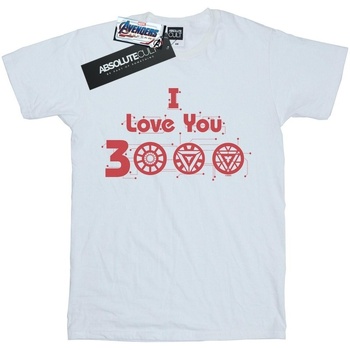 Abbigliamento Donna T-shirts a maniche lunghe Marvel Avengers Endgame I Love You 3000 Circuits Bianco