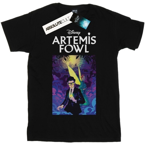 Abbigliamento Bambina T-shirts a maniche lunghe Disney Artemis Fowl Book Cover Nero