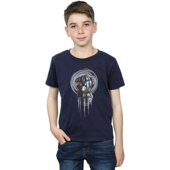 Abbigliamento Bambino T-shirt maniche corte Marvel Avengers Infinity War Power Fist Blu
