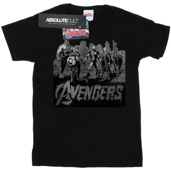 Abbigliamento Bambina T-shirts a maniche lunghe Marvel Avengers Mono Team Art Nero