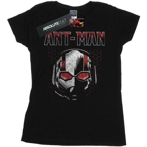 Abbigliamento Donna T-shirts a maniche lunghe Marvel Ant-Man And The Wasp Scott Mask Hexagon Nero