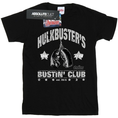 Abbigliamento Bambina T-shirts a maniche lunghe Marvel Iron Man Hulkbuster's Bustin' Club Nero