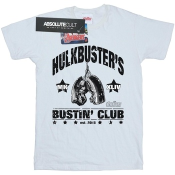 Abbigliamento Bambina T-shirts a maniche lunghe Marvel Iron Man Hulkbuster's Bustin' Club Bianco