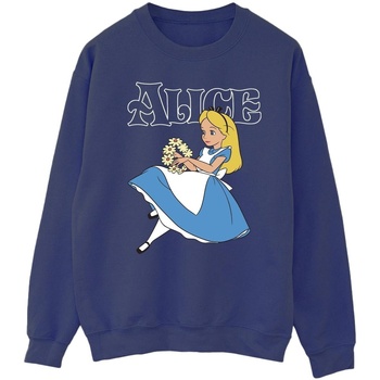 Abbigliamento Uomo Felpe Disney Alice In Wonderland Flowers Blu