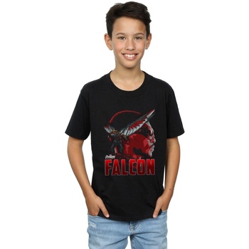Abbigliamento Bambino T-shirt maniche corte Marvel Avengers Infinity War Falcon Character Nero