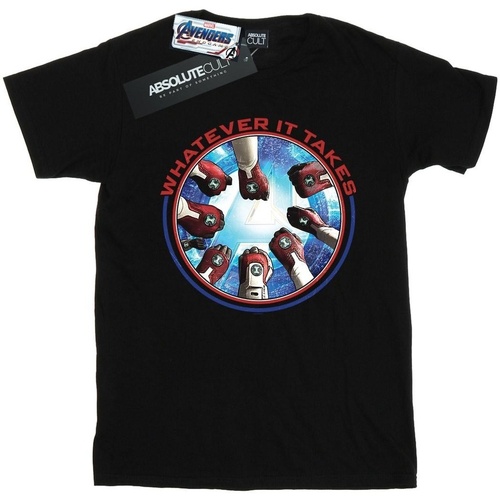 Abbigliamento Donna T-shirts a maniche lunghe Marvel Avengers Endgame Whatever It Takes Fists Nero