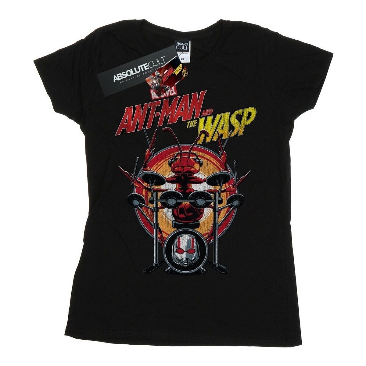 Abbigliamento Donna T-shirts a maniche lunghe Marvel Ant-Man And The Wasp Drummer Ant Nero