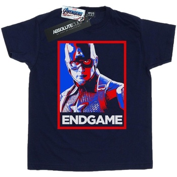 Abbigliamento Uomo T-shirts a maniche lunghe Marvel Avengers Endgame Captain America Poster Blu