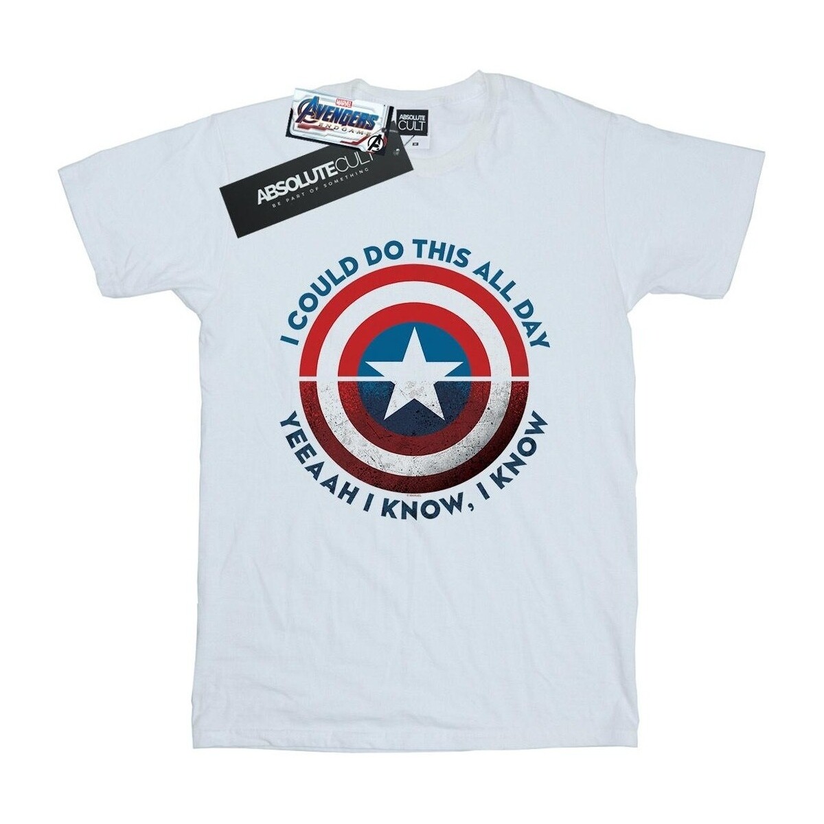 Abbigliamento Donna T-shirts a maniche lunghe Marvel Avengers Endgame Do This All Day Bianco