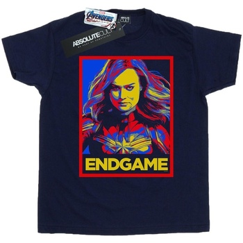 Abbigliamento Uomo T-shirts a maniche lunghe Marvel Avengers Endgame Captain  Poster Blu