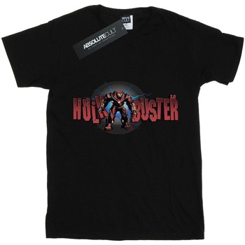 Abbigliamento Bambina T-shirts a maniche lunghe Marvel Avengers Infinity War Hulkbuster 2.0 Nero