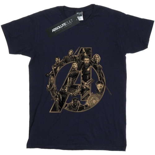 Abbigliamento Bambina T-shirts a maniche lunghe Marvel Avengers Infinity War  Logo Blu