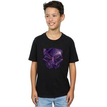 Abbigliamento Bambino T-shirt maniche corte Marvel Avengers Infinity War Black Panther Geometric Nero
