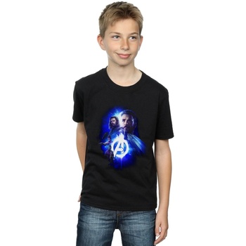 Abbigliamento Bambino T-shirt maniche corte Marvel Avengers Infinity War Cap Bucky Team Up Nero