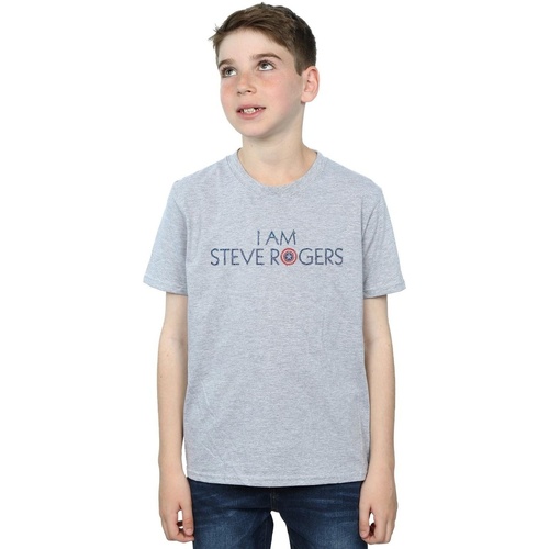 Abbigliamento Bambino T-shirt maniche corte Marvel Avengers Infinity War I Am Steve Rogers Grigio