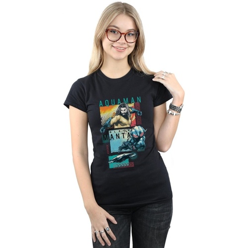 Abbigliamento Donna T-shirts a maniche lunghe Dc Comics BI7939 Nero
