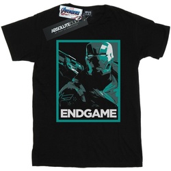 Abbigliamento Uomo T-shirts a maniche lunghe Marvel Avengers Endgame War Machine Poster Nero