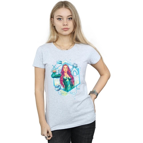Abbigliamento Donna T-shirts a maniche lunghe Dc Comics Aquaman Mera Geometric Grigio