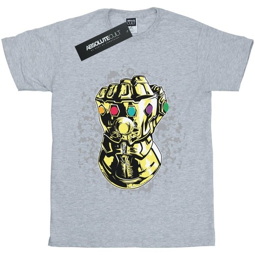 Abbigliamento Bambina T-shirts a maniche lunghe Marvel Avengers Infinity War Thanos Fist Grigio
