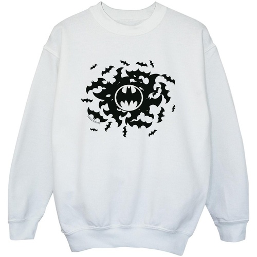 Abbigliamento Bambino Felpe Dc Comics Batman Bat Swirl Bianco