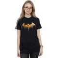 Image of T-shirts a maniche lunghe Dc Comics Batman Arkham Knight Halloween Moon Logo Fill