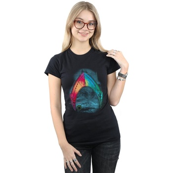 Abbigliamento Donna T-shirts a maniche lunghe Dc Comics Aquaman Mera Logo Nero