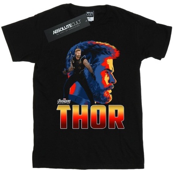 Abbigliamento Bambina T-shirts a maniche lunghe Marvel Avengers Infinity War Thor Character Nero