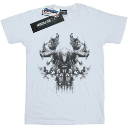 Abbigliamento Uomo T-shirts a maniche lunghe Marvel Avengers Endgame Thanos Rorschach Bianco