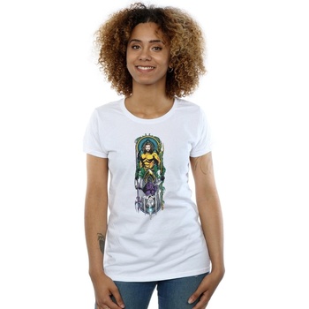 Abbigliamento Donna T-shirts a maniche lunghe Dc Comics Aquaman Ocean Master Bianco
