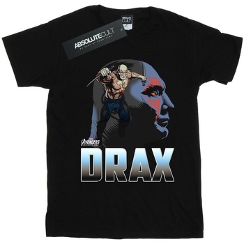 Abbigliamento Bambina T-shirts a maniche lunghe Marvel Avengers Infinity War Drax Character Nero