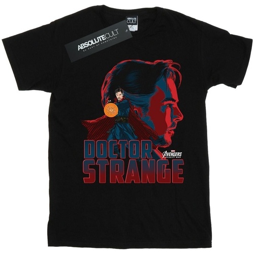 Abbigliamento Bambina T-shirts a maniche lunghe Marvel Avengers Infinity War Doctor Strange Character Nero