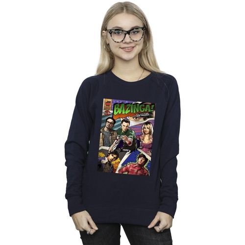 Abbigliamento Donna Felpe The Big Bang Theory Bazinga Cover Blu