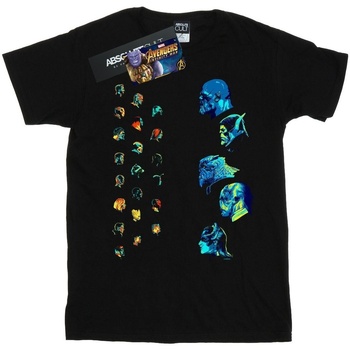 Abbigliamento Bambina T-shirts a maniche lunghe Marvel Avengers Infinity War Galactic Assembly Nero