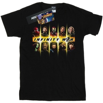 Abbigliamento Bambina T-shirts a maniche lunghe Marvel Avengers Infinity War Team Lineup Nero