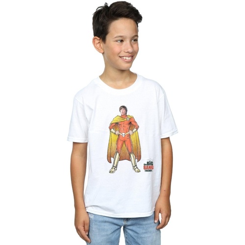 Abbigliamento Bambino T-shirt maniche corte The Big Bang Theory Howard Superhero Bianco