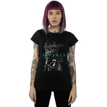 Abbigliamento Donna T-shirts a maniche lunghe Dc Comics BI8220 Nero