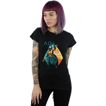 Abbigliamento Donna T-shirts a maniche lunghe Dc Comics Aquaman Tropical Icon Nero