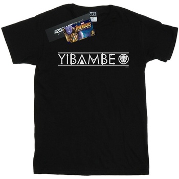 Abbigliamento Bambina T-shirts a maniche lunghe Marvel Avengers Infinity War Black Panther Yibambe Nero