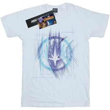 Abbigliamento Bambina T-shirts a maniche lunghe Marvel Avengers Infinity War Guardian Lines Bianco