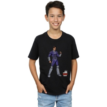 Abbigliamento Bambino T-shirt maniche corte The Big Bang Theory Raj Superhero Nero