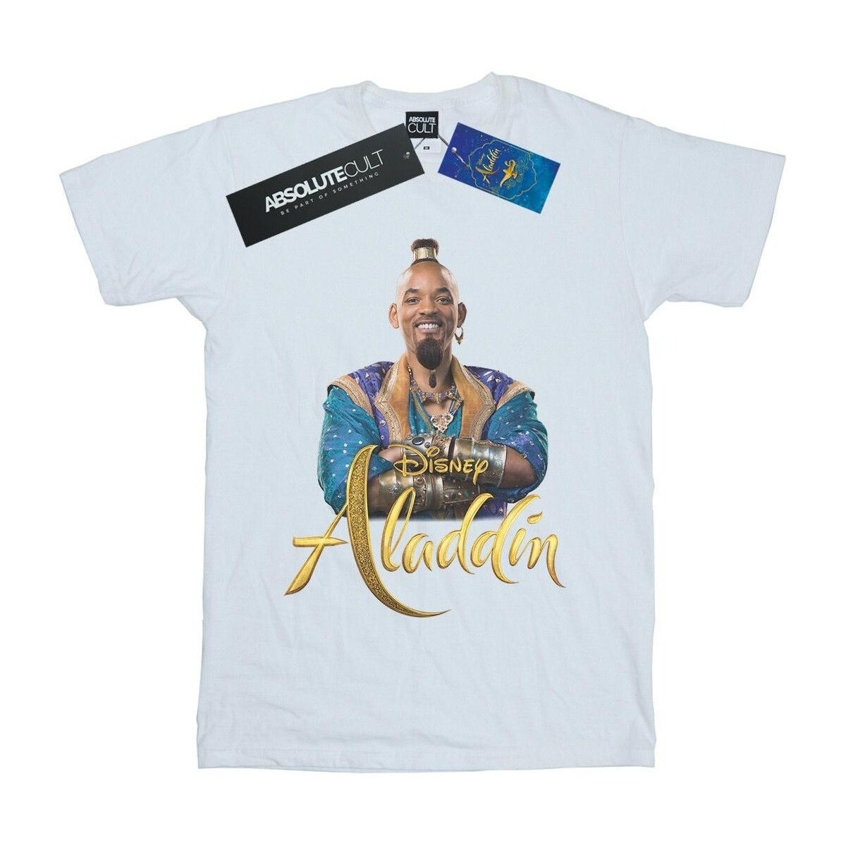 Abbigliamento Donna T-shirts a maniche lunghe Disney Aladdin Movie Genie Photo Bianco