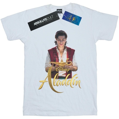 Abbigliamento Donna T-shirts a maniche lunghe Disney Aladdin Movie Aladdin Photo Bianco