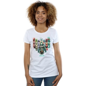 Abbigliamento Donna T-shirts a maniche lunghe Dc Comics Aquaman Unite The Kingdoms Bianco