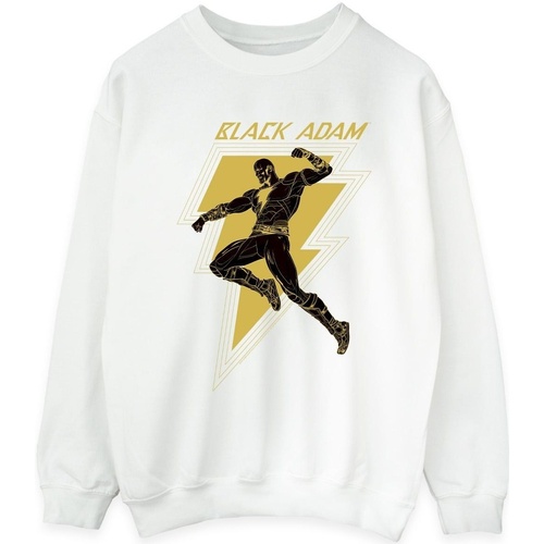 Abbigliamento Donna Felpe Dc Comics Black Adam Golden Bolt Chest Bianco