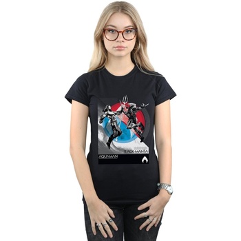 Abbigliamento Donna T-shirts a maniche lunghe Dc Comics Aquaman Vs Black Manta Nero