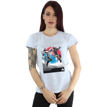 Abbigliamento Donna T-shirts a maniche lunghe Dc Comics Aquaman Vs Black Manta Grigio