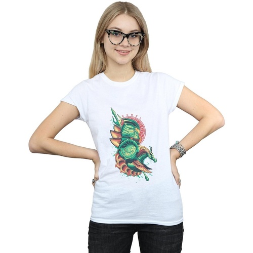 Abbigliamento Donna T-shirts a maniche lunghe Dc Comics BI8295 Bianco