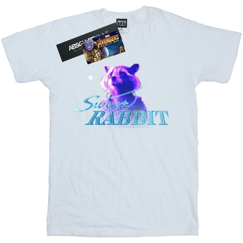 Abbigliamento Bambina T-shirts a maniche lunghe Marvel Avengers Infinity War Sweet Rabbit Bianco